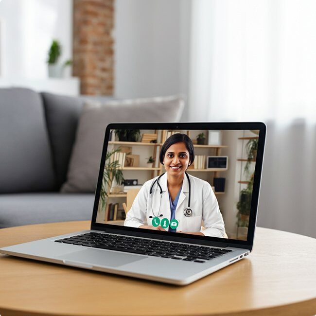 Monthly check-ins with healthcare professionals